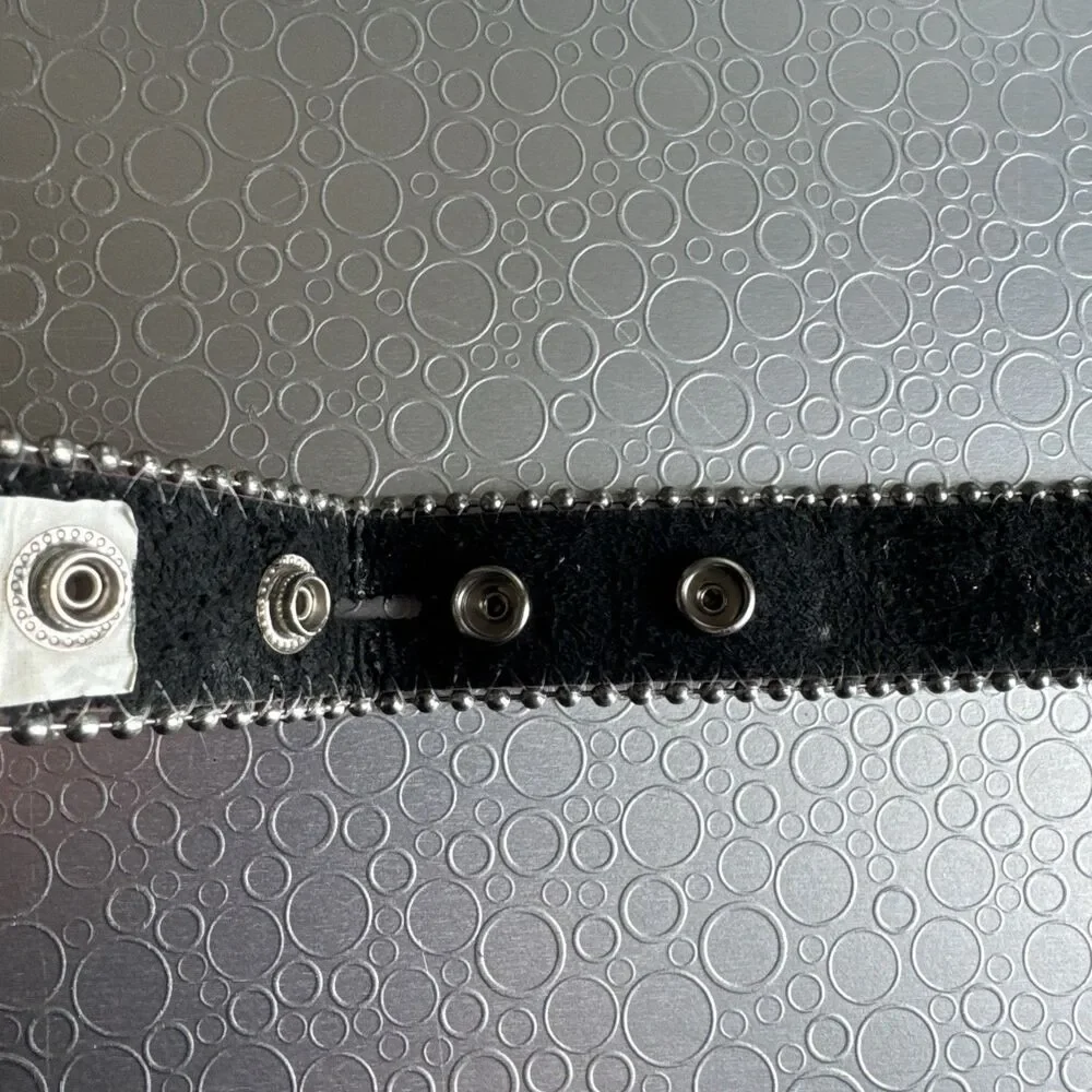 Girls Pink Bling Heart Belt Sz 7 8 M Rhinestone Embellished Strap ONLY No Buckle
